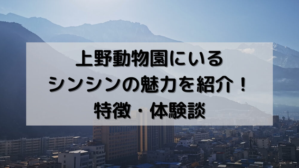 上野動物園にいるシンシンの魅力を紹介！特徴・体験談